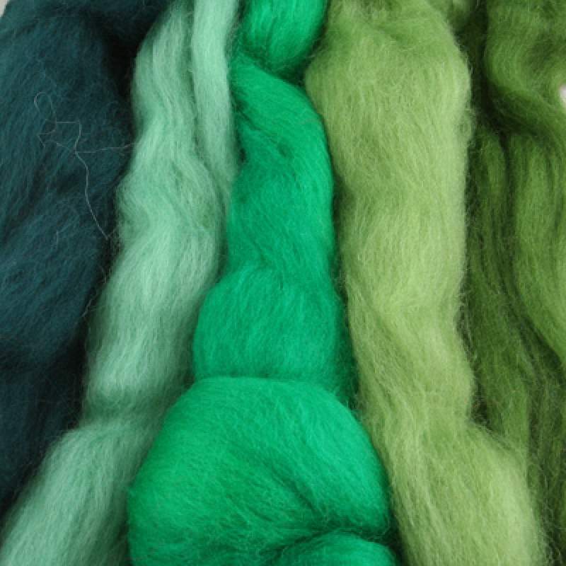 Merino mixed pack  green - 250g