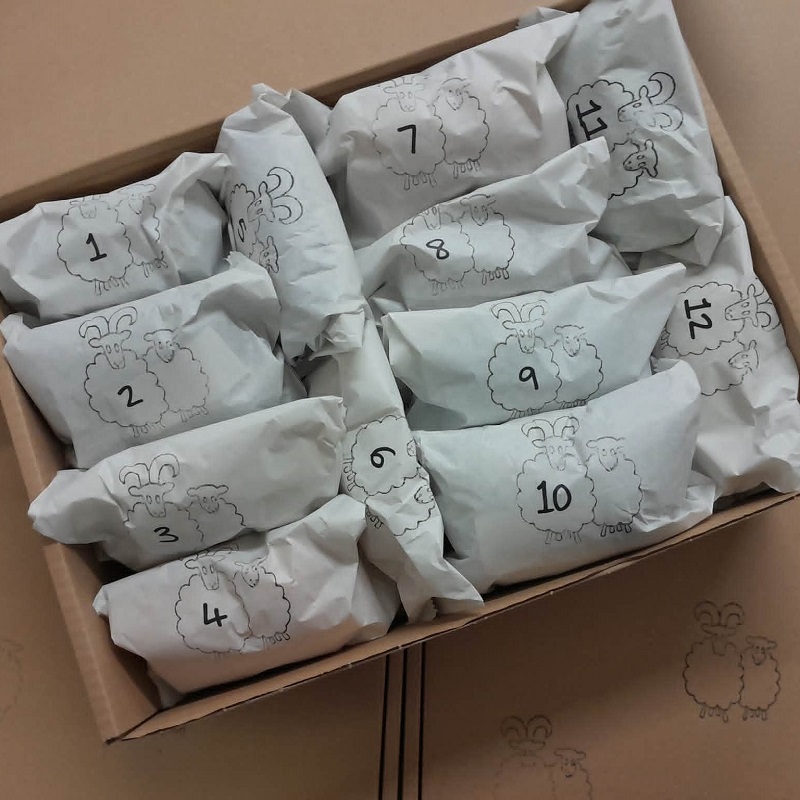 British Wool Fibre Advent Calendar - Free UK Delivery