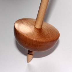 Bottom Whorl Drop spindle - 34g - Reclaimed Beech