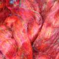 Sari silk fibres carded sliver - 50g