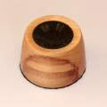 Silver Birch spindle bowl with black Corian inset