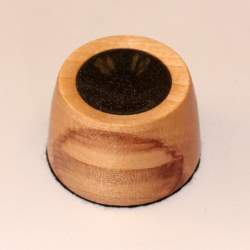 Silver Birch spindle bowl with black Corian inset