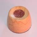 Spalted Beech spindle bowl with red marble Corian inset