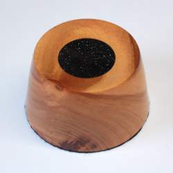 Cherry spindle bowl with black Corian inset
