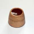 Oak spindle bowl with red Corian inset