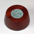 Sapele spindle bowl with blue Corian inset