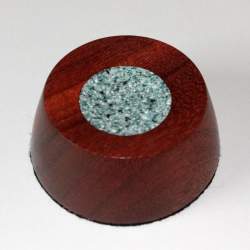 Sapele spindle bowl with blue Corian inset