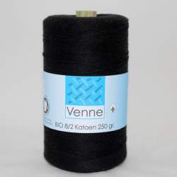 Venne 8/2 Organic Unmercerised Cotton - Black 5-7099