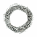Natural willow wreath 30cm - grey